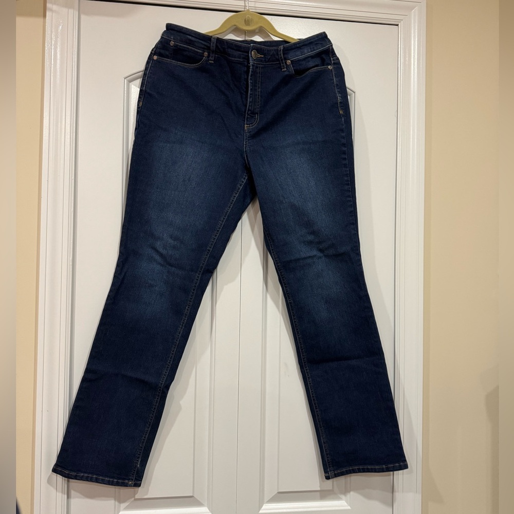 Christopher & Banks Dark Blue Straight Leg Jeans
